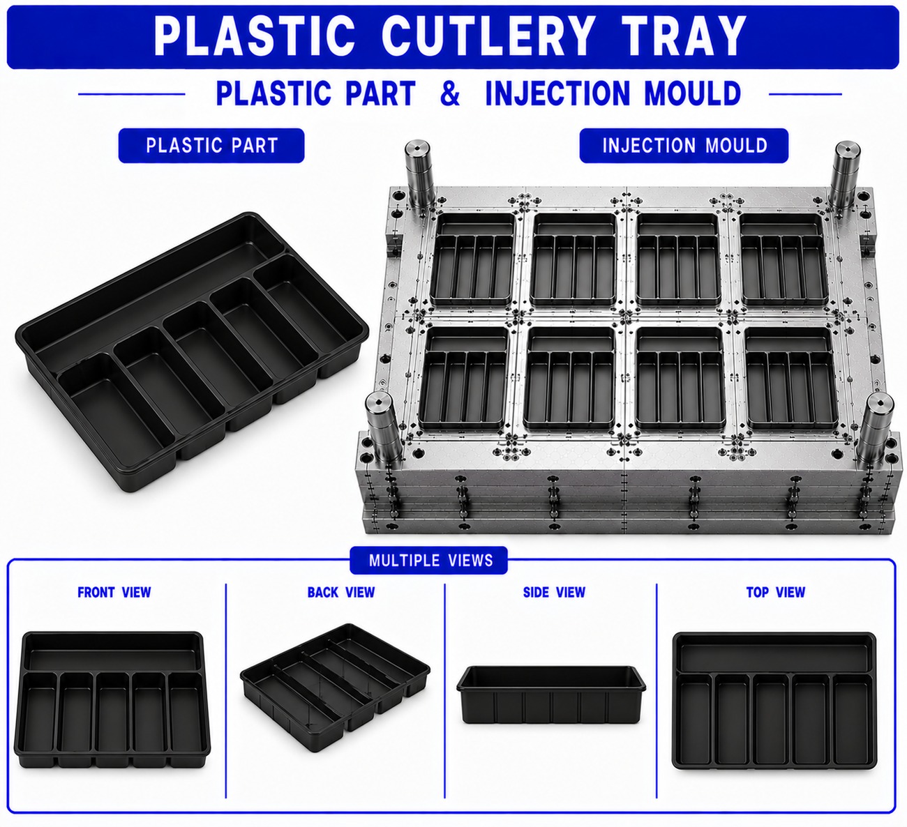 Plastic Cutlery Tray Mould and Moulding Service